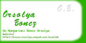 orsolya boncz business card